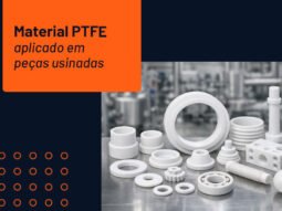 Peças usinadas em material PTFE Teflon sob medida da Megaflon