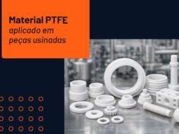 Peças usinadas em material PTFE Teflon sob medida da Megaflon