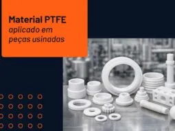 Peças usinadas em material PTFE Teflon sob medida da Megaflon