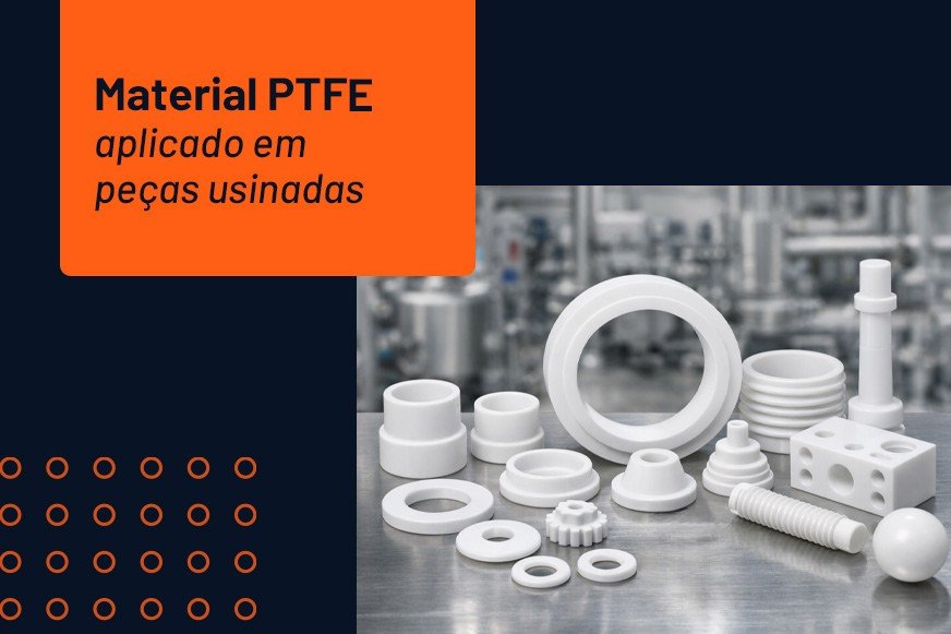Peças usinadas em material PTFE Teflon sob medida da Megaflon